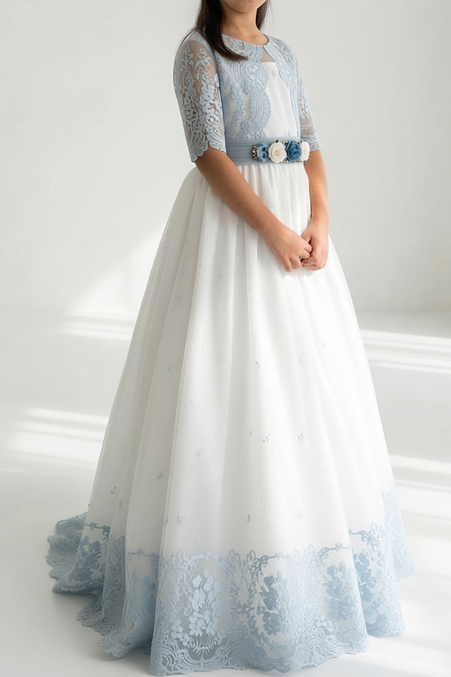 Vestido de Comunión LO216 - ( última talla ) - - Imagen 5